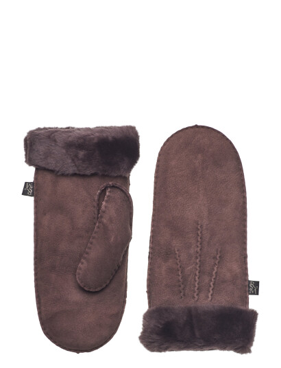 Rosemunde Rhsydney Shearling Stitch Mittens - Brown - XS/S
