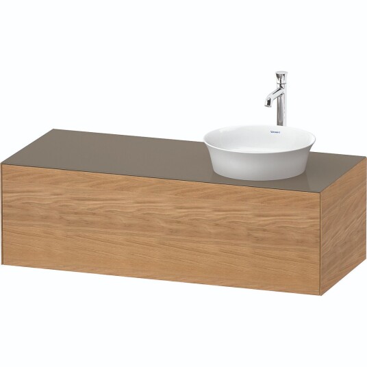 Duravit White Tulip Servantskap 1 skuff 130x55x40,8 cm Eik/Stengrå Høyglans