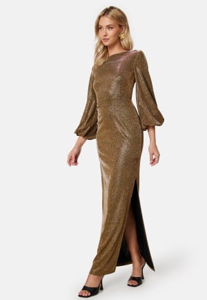 Bubbleroom Occasion Liise Sparkling Gown Gold-coloured / Black 40 Bubbleroom Occasion Liise Sparkling Gown Gold-coloured / Black 40