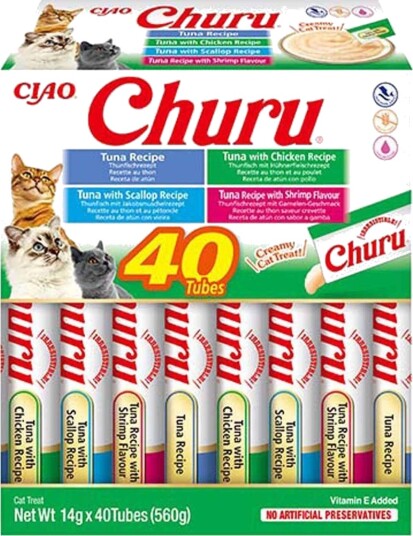 Churu Kattemat Tunfisk/Sjømat Smaksblanding 40x14g