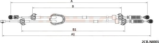 Kabel, girmekanisme COFLE 2CB.NI001 Kabel, girmekanisme COFLE 2CB.NI001