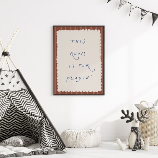 Plakat Dette rommet er for lek Plakat Dette rommet er for lek