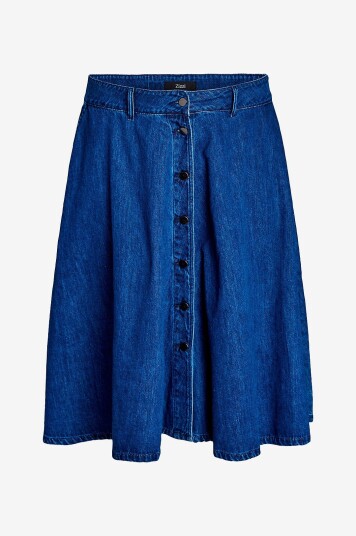 Zizzi Denim skjørt jmIsha A shape Blk Skirt Blå