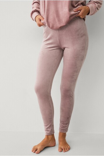 Ellos Collection Leggings i velur Rosa