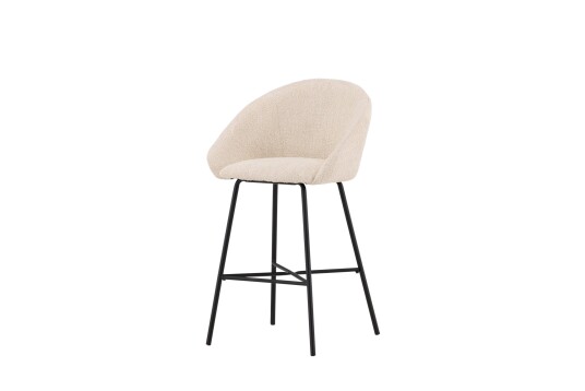 Venture Design Velvet barstol Hvit/svart Hvit
