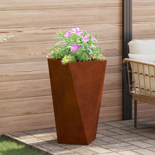 vidaXL Plantekassed Rusten 40 x 40 x 75 cm Cortenstål