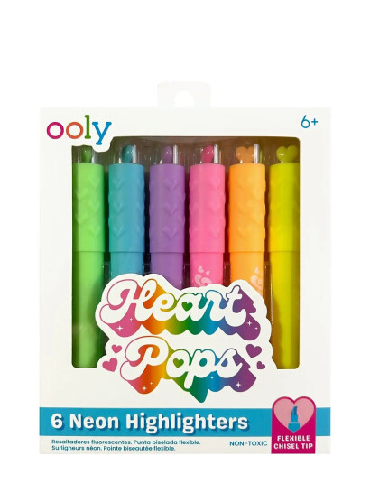 Ooly Markeringspenn 6 Stk Heart Pops Neon Multi Patterned One Size