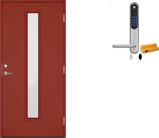 Ytterdør Swedoor Clever-Line+ Abisko med Yale Doorman Classic Home