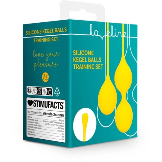 Loveline Silicone Kegel Balls Training Set - Carambola Loveline Silicone Kegel Balls Training Set - Carambola
