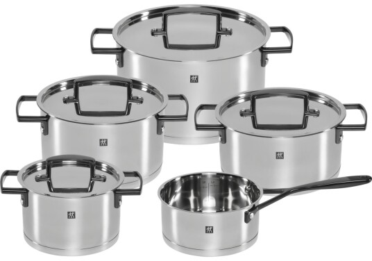 Zwilling BELLASERA Kokekarsett med dekke 5 elementer sølv Zwilling BELLASERA Kokekarsett med dekke 5 elementer sølv