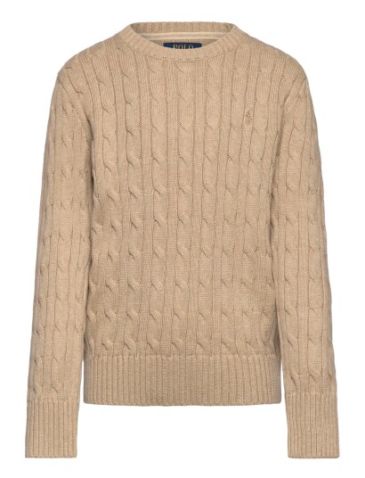 Ralph Lauren Kids Combed Cotton Ls Cable Cn Tp Swt Beige 132 137 Ralph Lauren Kids Combed Cotton Ls Cable Cn Tp Swt Beige 132 137