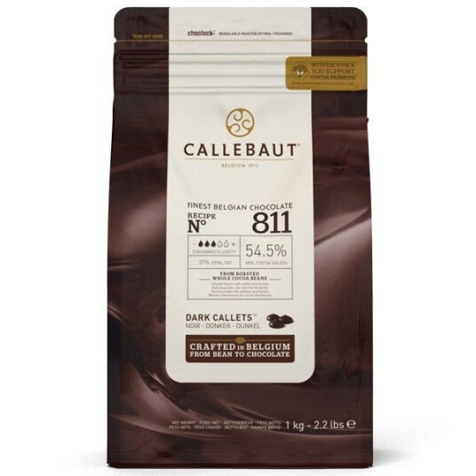 Callebaut Mørk Sjokolade 1kg Callebaut Mørk Sjokolade 1kg