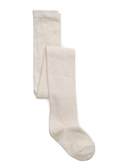 Melton Cotton Tights - Cream - 80/86