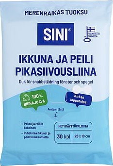 Sini våtserviett vindu og speil
