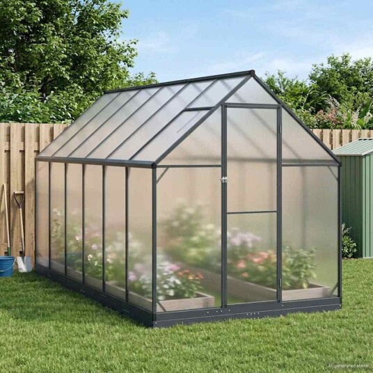 vidaXL Hage Drivhus 183,5 x 363,5 x 207 cm