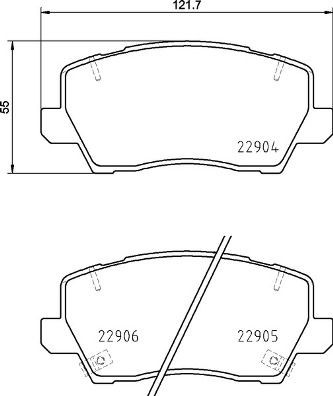 Bremseklosser BREMBO P 30 114 Bremseklosser BREMBO P 30 114