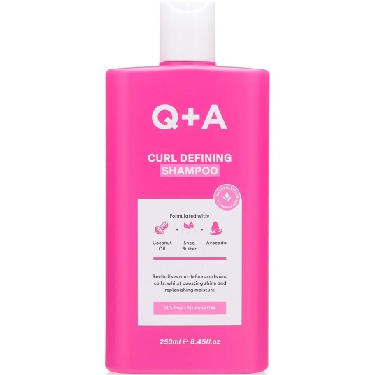 Q+A Curl Defining Sjampo 250ml med Avokado og Sheasmør for Krøllete Hår