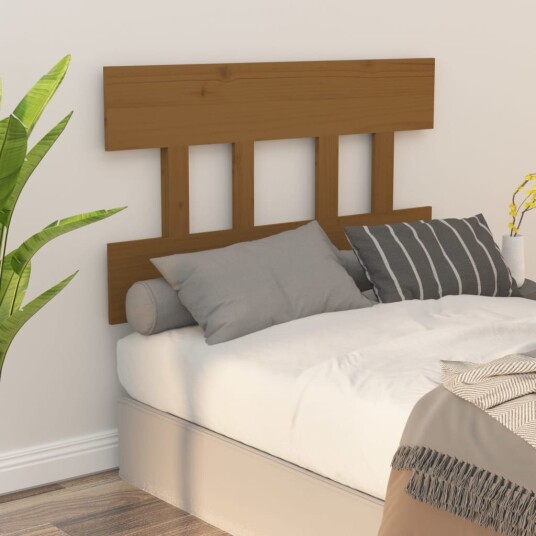 vidaXL Sengegavl honningbrun 93,5x3x81 cm heltre furu