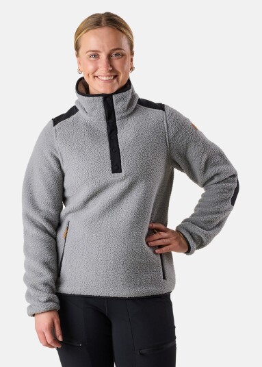 Swedemount Nordkap Pile Halfneck W Lt Grey/Black 46 Fleecetrøyer