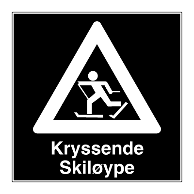 Jo Safety Kryssende skiløype skilt Privatrettslig fareskilt Privatrettslige 6309015