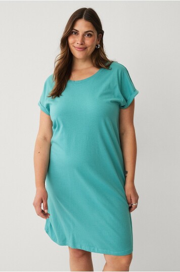 Zizzi T shirtkjole mBrynn S/S Dress Aop 2 pakning Blå Zizzi T shirtkjole mBrynn S/S Dress Aop 2 pakning Blå