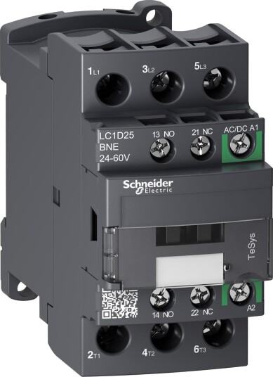 Schneider Electric LC1D25BNE Kontaktor 11 kw, 25 A 24-60 v