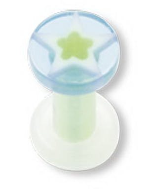Utgått Blue Star Akryl Piercing Plugg Strl 2 mm