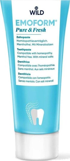 Emoform Pure & Fresh Fluorfri tannkrem med mineralsalter – uten Menthol 75 ml.