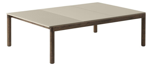 Muuto Couple 2 Plain-1 Wavy salongbord 120 x 84 x 35 cm Sand-dark oiled oak