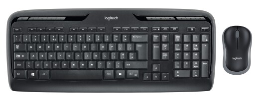 Logitech MK330 Trådløs Tastatur og Mussett Full størrelse Nordisk Svart