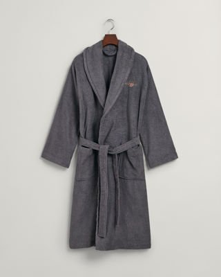 Gant Morgenkåpe i bomullsfrotté, unisex ANCHOR GREY XS