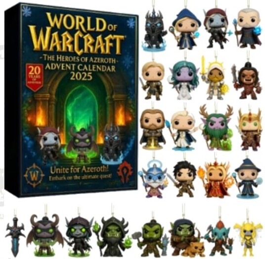 WORLD of WARCRAFT Adventskalender   Julegave Akryl Anheng