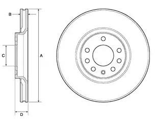 Bremseskive DELPHI BG3770C Bremseskive DELPHI BG3770C
