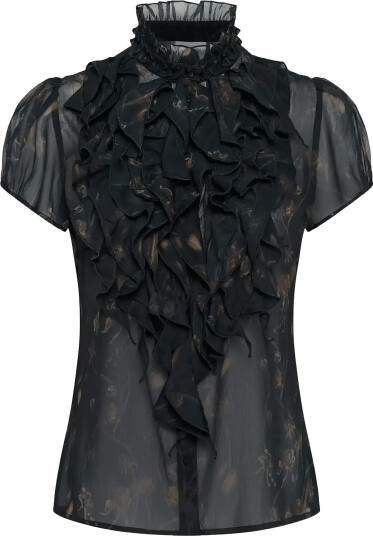 Saint Tropez Liljasz Crinkle Ss Shirt Black XS
