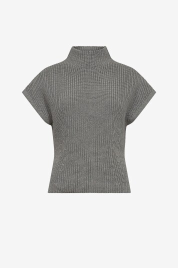 MOS MOSH Vest mmBiola Bine Knit Grå MOS MOSH Vest mmBiola Bine Knit Grå