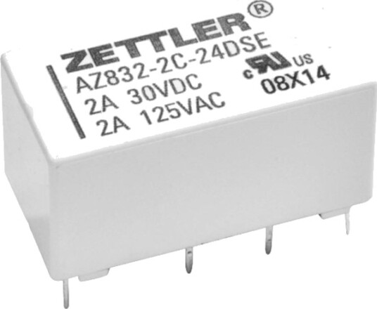 Zettler Electronics Az832 2C 5De Printrelé 5 V/Dc 3A 2 X Omkobler 1 Stk