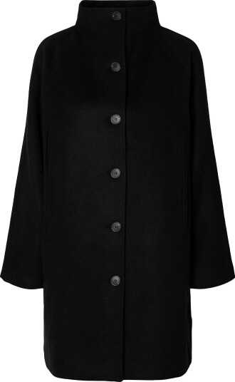 Selected FEMME Ullkåpe slfVinni Wool Blend Svart