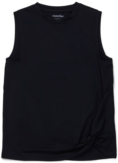 Hyperfied Jersey Knot Tank Top Anthracite 158-164
