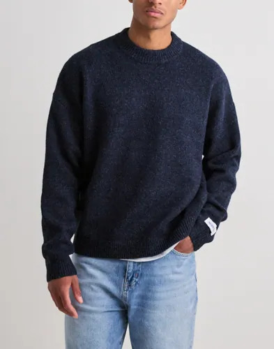 Que Sera Sera Graham Solid Knit Strikkegensere Blå