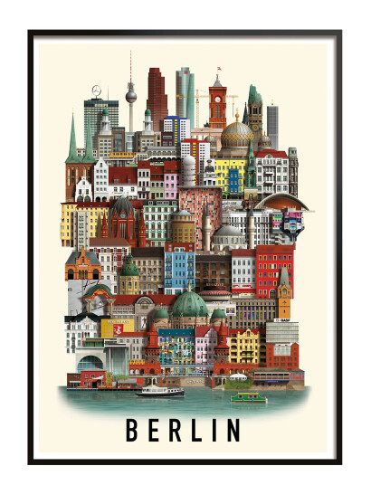 Martin Schwartz Berlin Small Poster - Multi/patterned - A3 Martin Schwartz Berlin Small Poster - Multi/patterned - A3