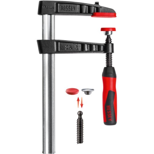 Bessey TG25-2K Skrutvinge 250 mm med Plast Håndtak