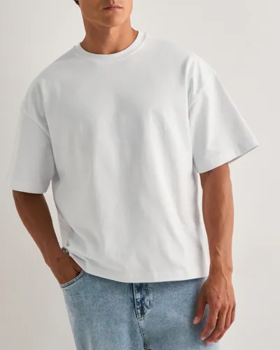 Que Sera Sera Boxy Blank Tee Oversized t shirts Hvit