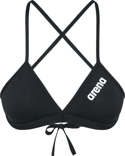 Arena Women"s Team Swim Top Tie Back Solid Black 36