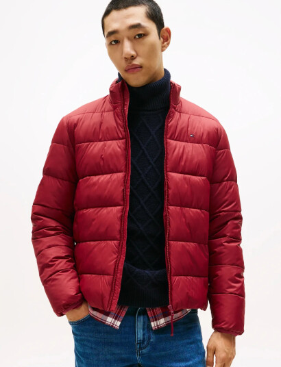 Tommy Hilfiger Mid Weight Stand Collar Jkt - Red - L