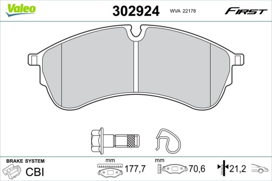Bremseklosser VALEO 302924