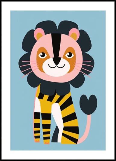 Happy Lion Plakat Plakat / 50x70cm Happy Lion Plakat Plakat / 50x70cm