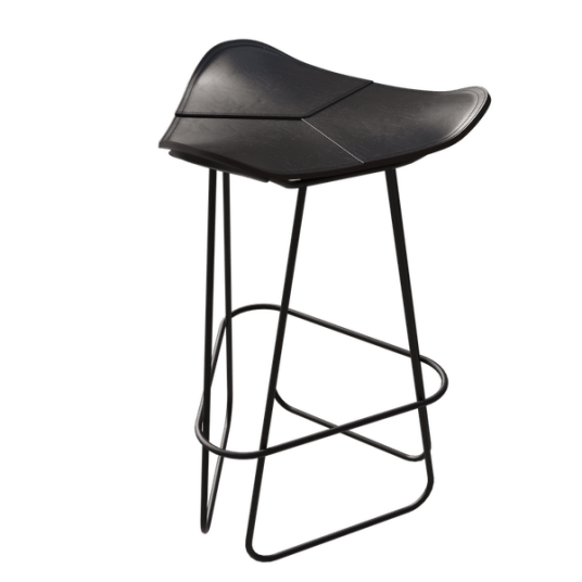 Cuero Pampa Barstol 65 cm Sort