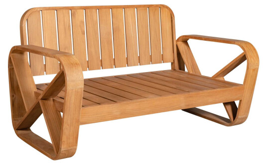 Stockamöllan Bålamöllan 2 seters sofa Teak med beige pute Inkl. puter Natur