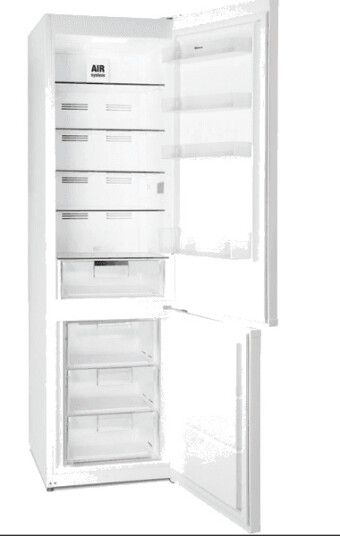 Gram KF 412064 N Frittstående Kombiskap 201 cm Hvit med Safety Glass Gram KF 412064 N Frittstående Kombiskap 201 cm Hvit med Safety Glass