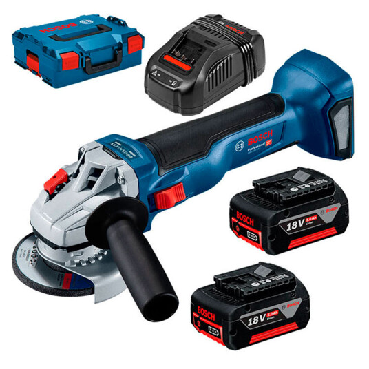 Bosch Professional GWS 18V 10 Batteridrevet Vinkelsliper Med Batteri Og Koffert 18v